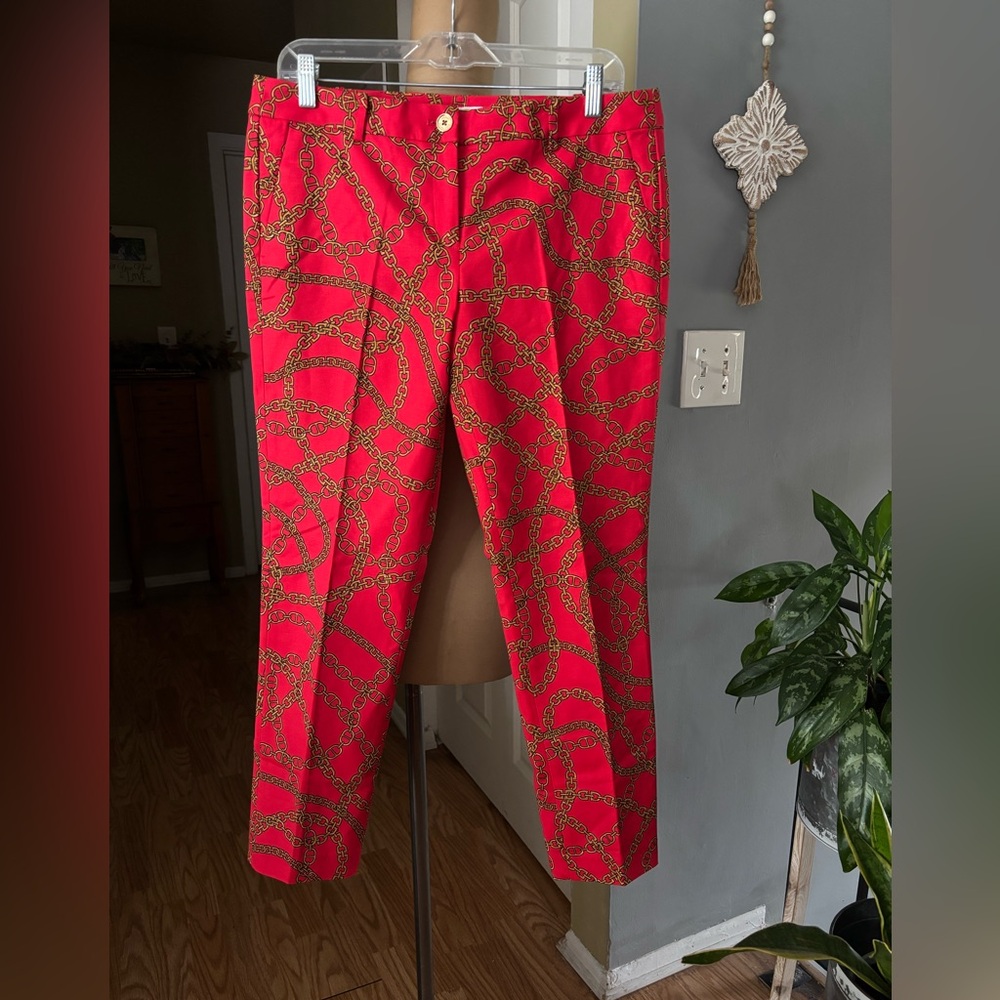 NWT Michael Kors Red Gold pants Women’s 10P